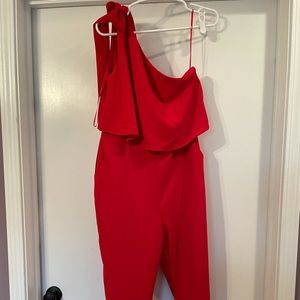 Adelyn Rae Red Jumpsuit